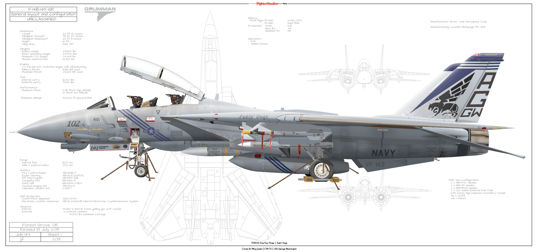 GULLIVER200 F-14B Tomcat US Navy VF-143 